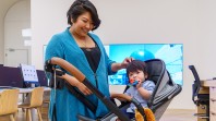mother with baby in a pram