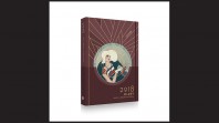 Illustration of a fashionable 1920s 'flapper' on a brown book