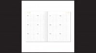 Facing pages of a 2018 diary display the months and days of the year