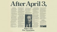 1982 election poster for a John Cain ALP government