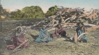 Postcard depicting Aboriginal people at their camp, c 1909