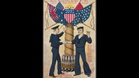 Postcard honouring the American Fleet's visit, 1908
