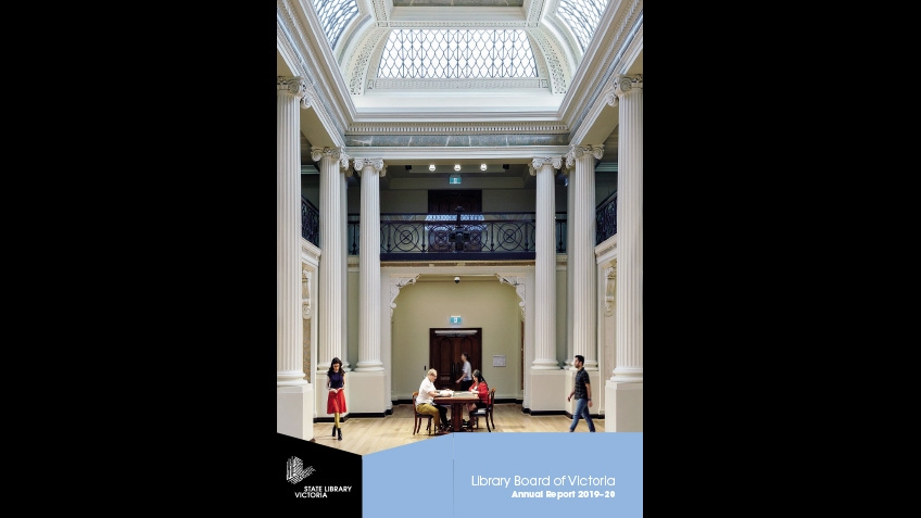 People walk across a palatial room with columns and an ornate skylight
