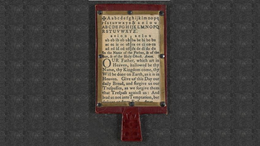 Hornbooks were early alphabet books