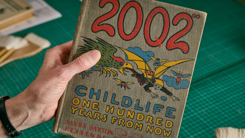 A copy of the book 2002: Childlife One Hundred Years From Now