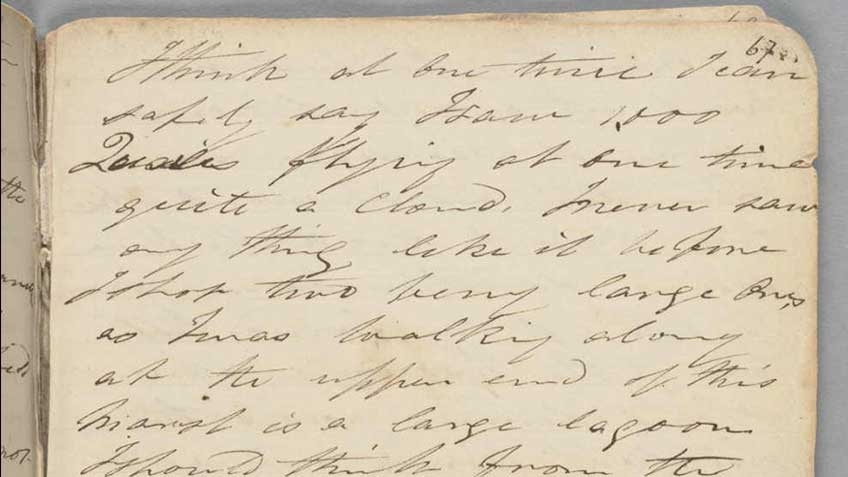 Page from John Batman's journal showing the famous line 'This will be the place for a village.'