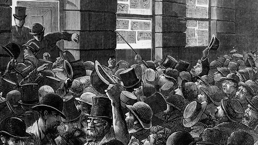 'The late general elections' – posting the returns at 'The Age' office