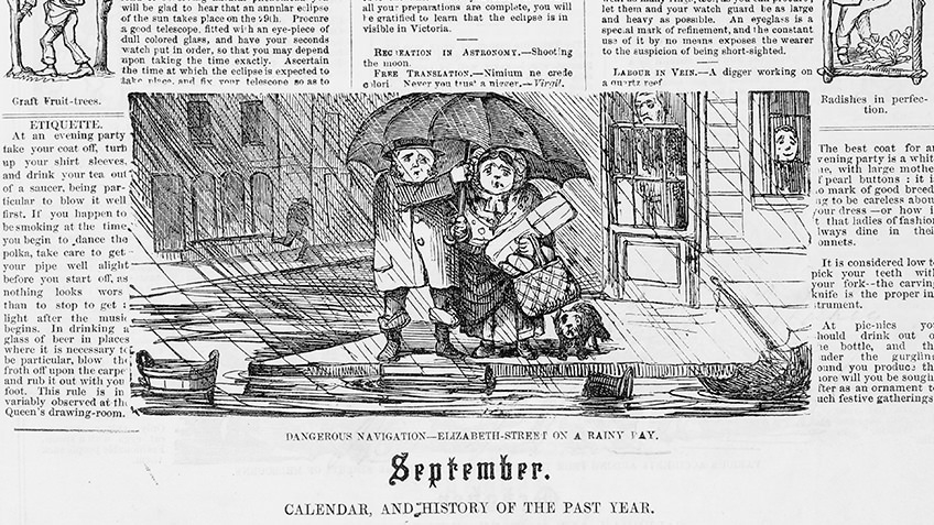 Calendar and history of the past year, 'Melbourne Punch' supplement, January 1856