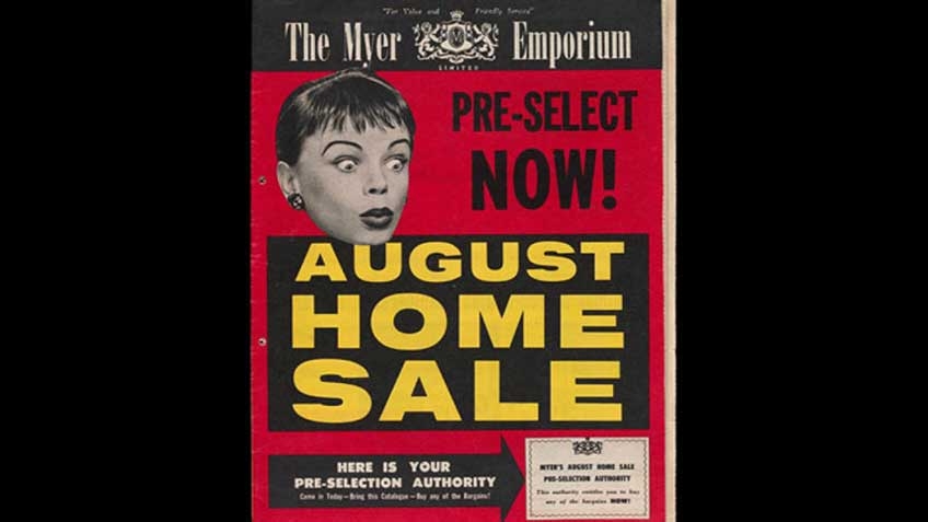 Myer sale catalogue c1950s