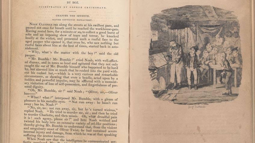 Oliver Twist illustration from 'Bentley's miscellany'