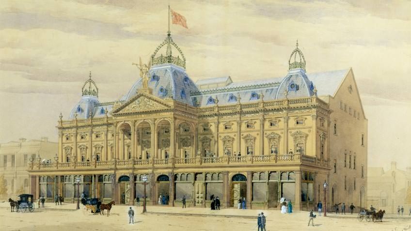 Princess Theatre, Melbourne, by William Pitt, c 1885