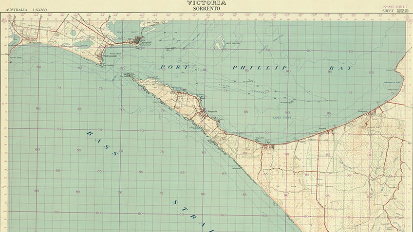 Topographic map of Sorrento, 1931