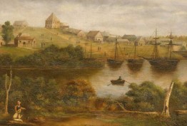 Melbourne from the south bank of the Yarra, 1840, Eleanor (Nellie) McGlinn, c 1875