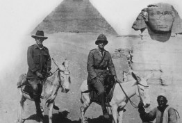 Australian officers on donkeys in Egypt during World War I