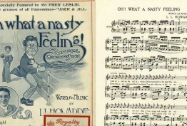 Words and music for 'Oh! what a nasty feeling', the original sea sick song
