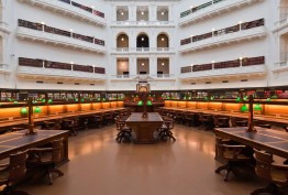 Interior view of the domed reading room