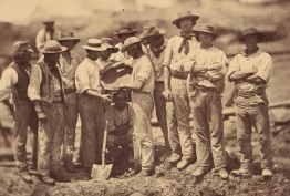 Washing out a good prospect, photograph by Antoine Fauchery, 1858 