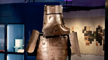 Ned Kelly's suit of armour made from thick sheets of iron