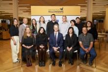 2023 Fellows with State Library CEO Paul Duldig