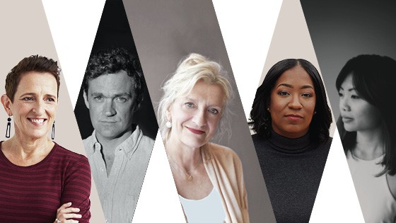 Portraits of five authors